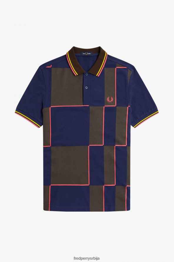 одећу рс Fred Perry мушкарци шаховница морнарица 68TD6P342