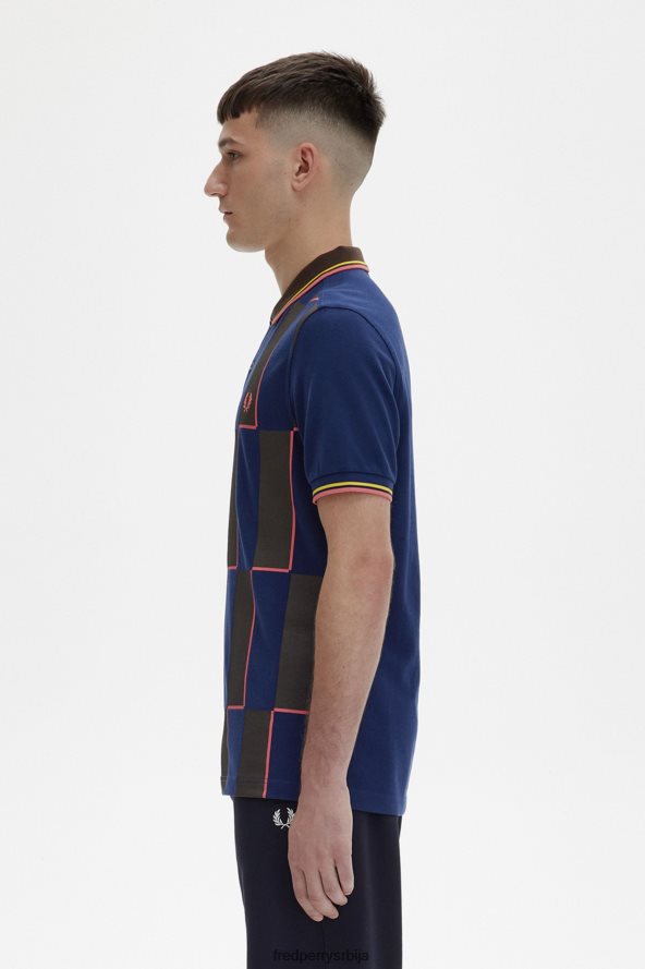 одећу рс Fred Perry мушкарци шаховница морнарица 68TD6P342