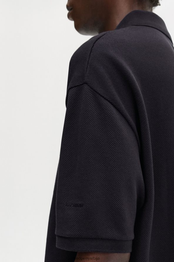 одећу рс Fred Perry мушкарци превелика штампана поло мајица Морнарско плаво 68TD6P361