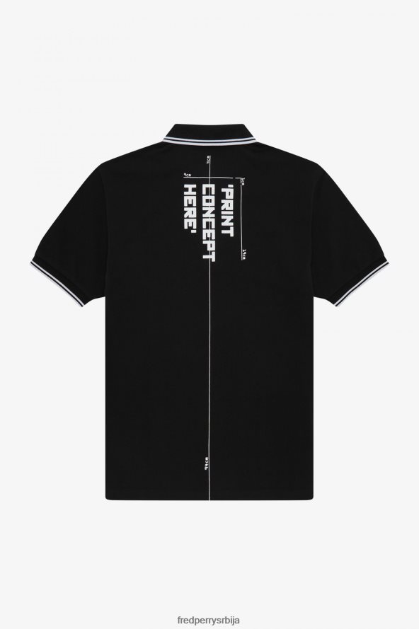 одећу рс Fred Perry мушкарци кошуља црн 68TD6P362