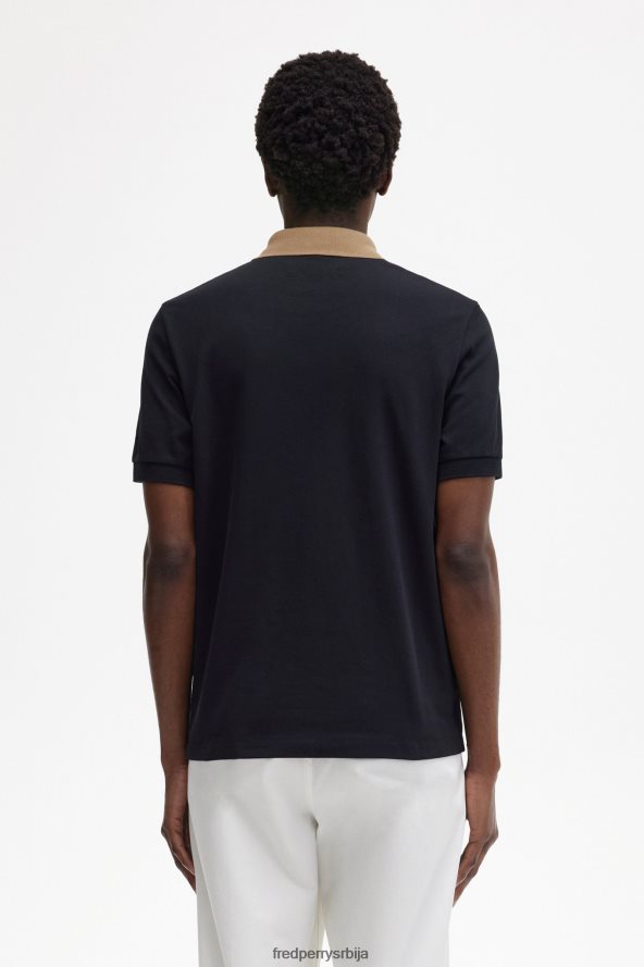 одећу рс Fred Perry мушкарци поло мајица са контрастном крагном Морнарско плаво 68TD6P370