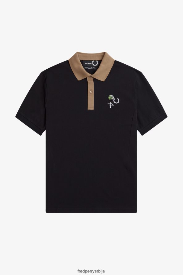 одећу рс Fred Perry мушкарци поло мајица са контрастном крагном Морнарско плаво 68TD6P370