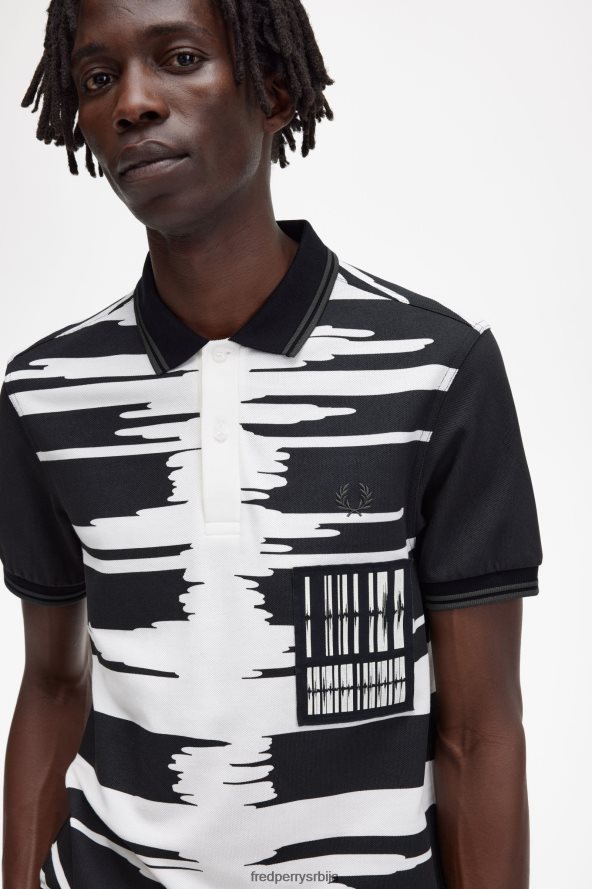 одећу рс Fred Perry мушкарци соундваве мајица црн 68TD6P374
