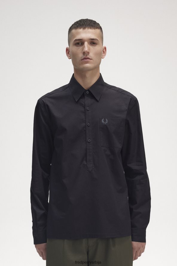 одећу рс Fred Perry мушкарци преко главе кошуља црн 68TD6P379