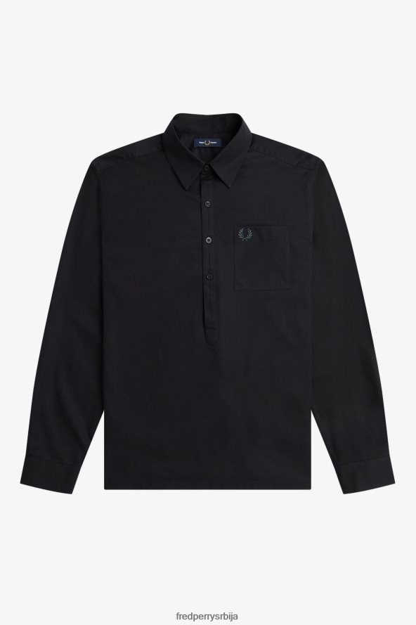 одећу рс Fred Perry мушкарци преко главе кошуља црн 68TD6P379