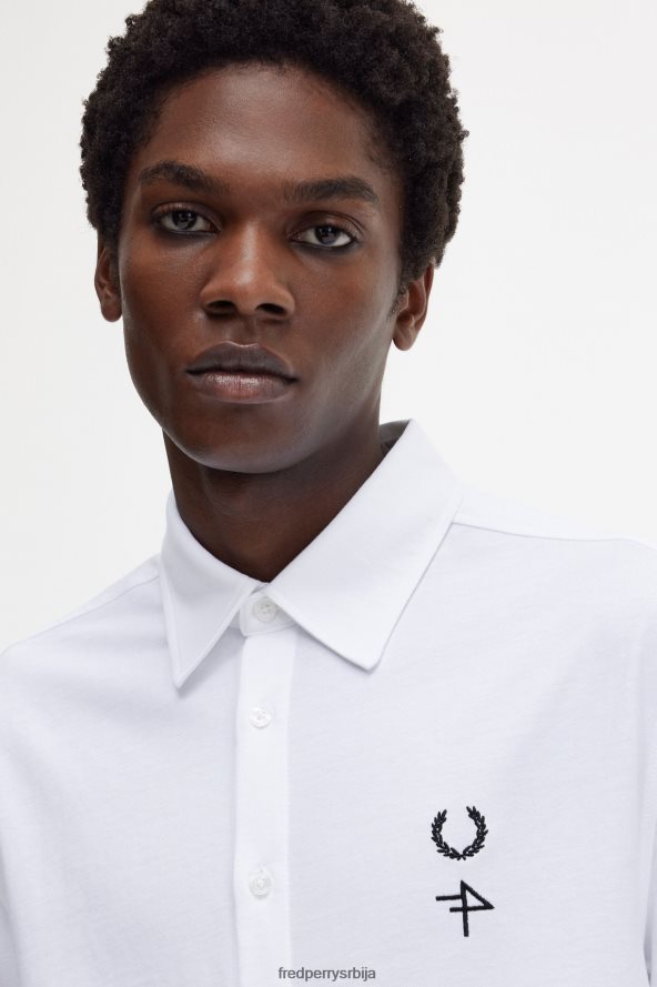 одећу рс Fred Perry мушкарци мајица од дреса црн 68TD6P380