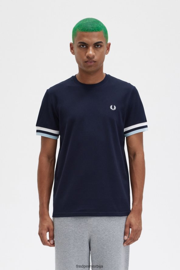 одећу рс Fred Perry мушкарци пике мајица са смелим врховима морнарица 68TD6P477