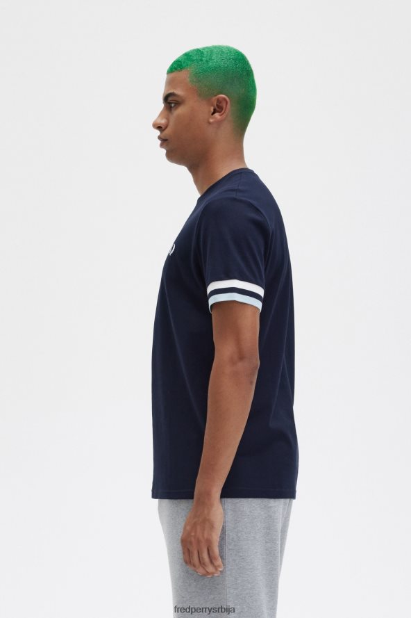 одећу рс Fred Perry мушкарци пике мајица са смелим врховима морнарица 68TD6P477