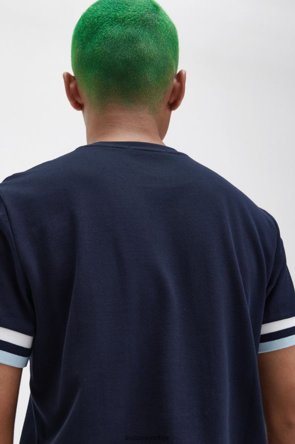 одећу рс Fred Perry мушкарци пике мајица са смелим врховима морнарица 68TD6P477