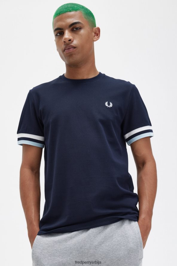 одећу рс Fred Perry мушкарци пике мајица са смелим врховима морнарица 68TD6P477