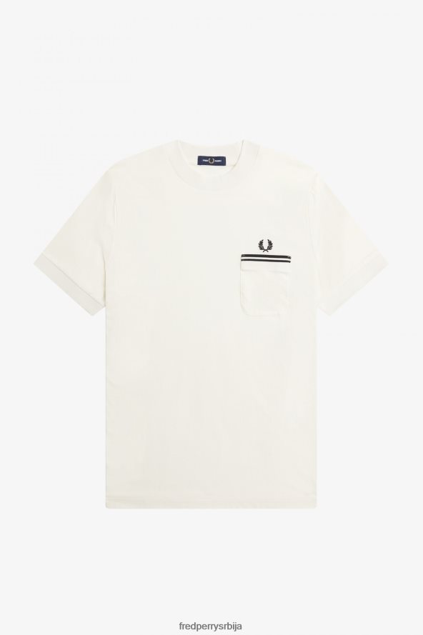 одећу рс Fred Perry мушкарци мајица са дуплим џеповима ецру 68TD6P478