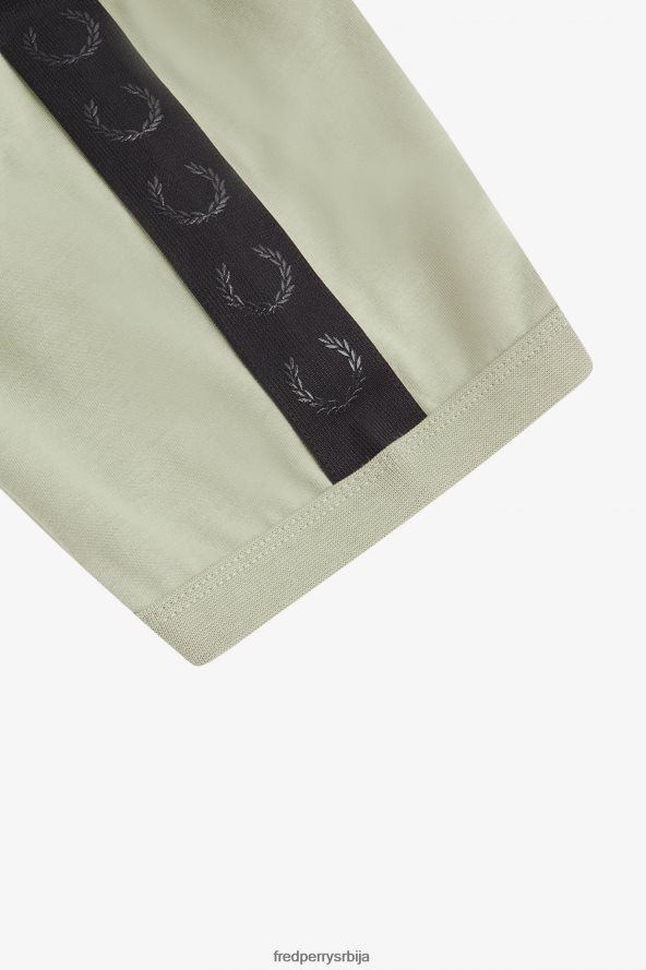 одећу рс Fred Perry мушкарци тонал тапе рингер мајица морска трава/црна 68TD6P479