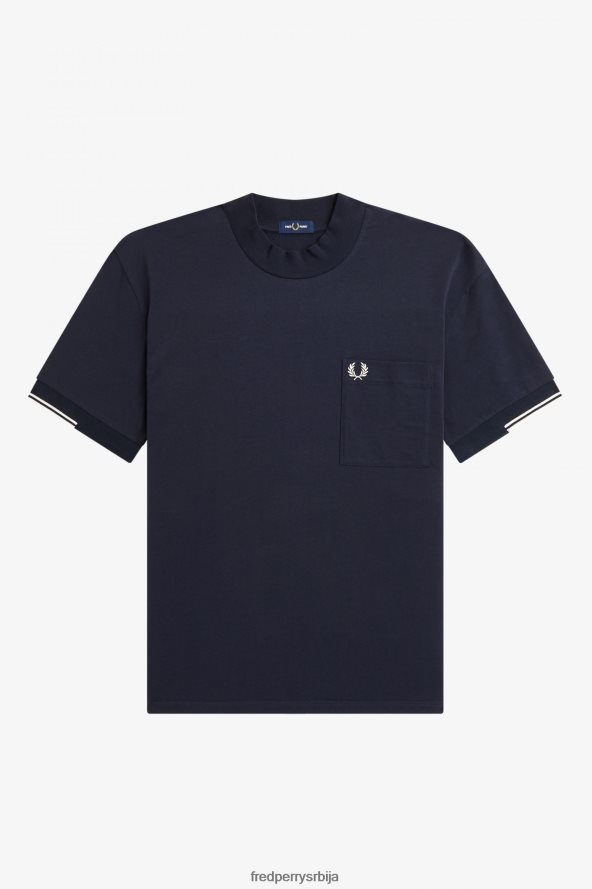 одећу рс Fred Perry мушкарци мајица са врховима рукава морнарица 68TD6P483