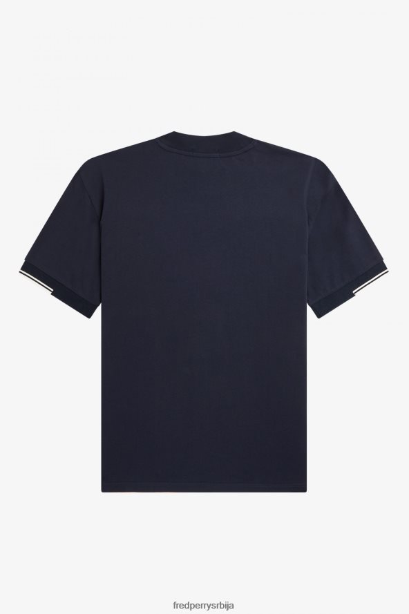 одећу рс Fred Perry мушкарци мајица са врховима рукава морнарица 68TD6P483