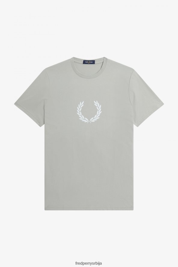 одећу рс Fred Perry мушкарци мајица са графиком ловоровог венца кречњак 68TD6P485