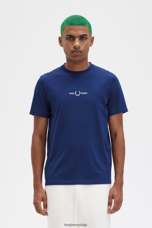 одећу рс Fred Perry мушкарци везена мајица француска морнарица 68TD6P486