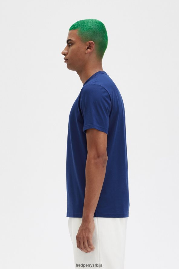 одећу рс Fred Perry мушкарци везена мајица француска морнарица 68TD6P486