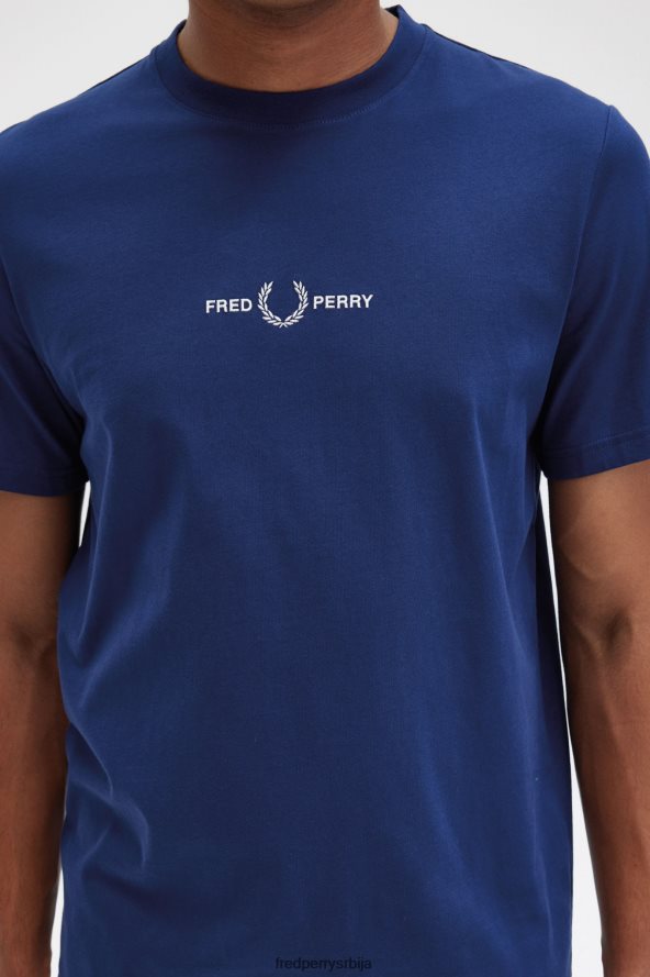 одећу рс Fred Perry мушкарци везена мајица француска морнарица 68TD6P486