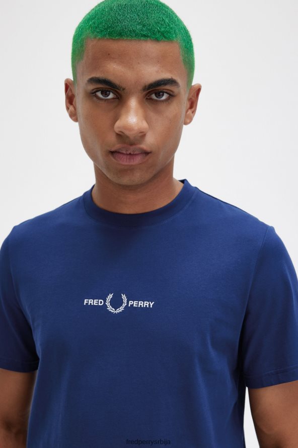 одећу рс Fred Perry мушкарци везена мајица француска морнарица 68TD6P486