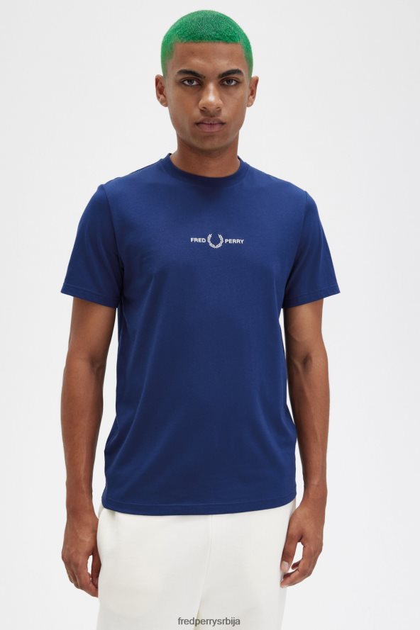 одећу рс Fred Perry мушкарци везена мајица француска морнарица 68TD6P486