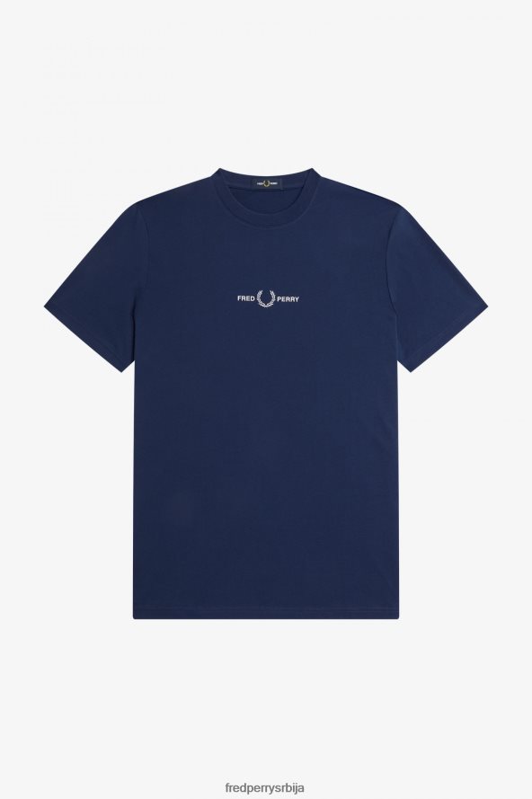 одећу рс Fred Perry мушкарци везена мајица француска морнарица 68TD6P486