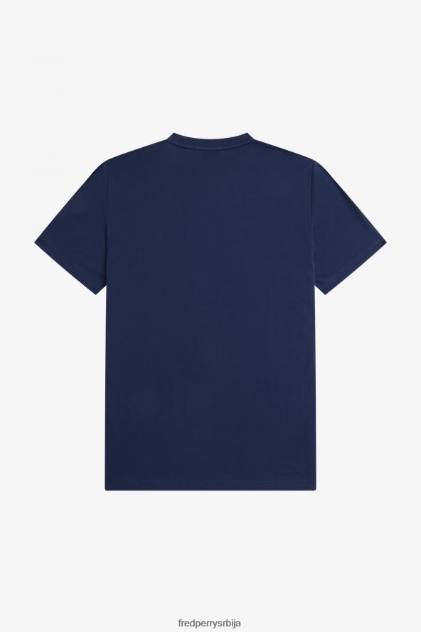 одећу рс Fred Perry мушкарци везена мајица француска морнарица 68TD6P486