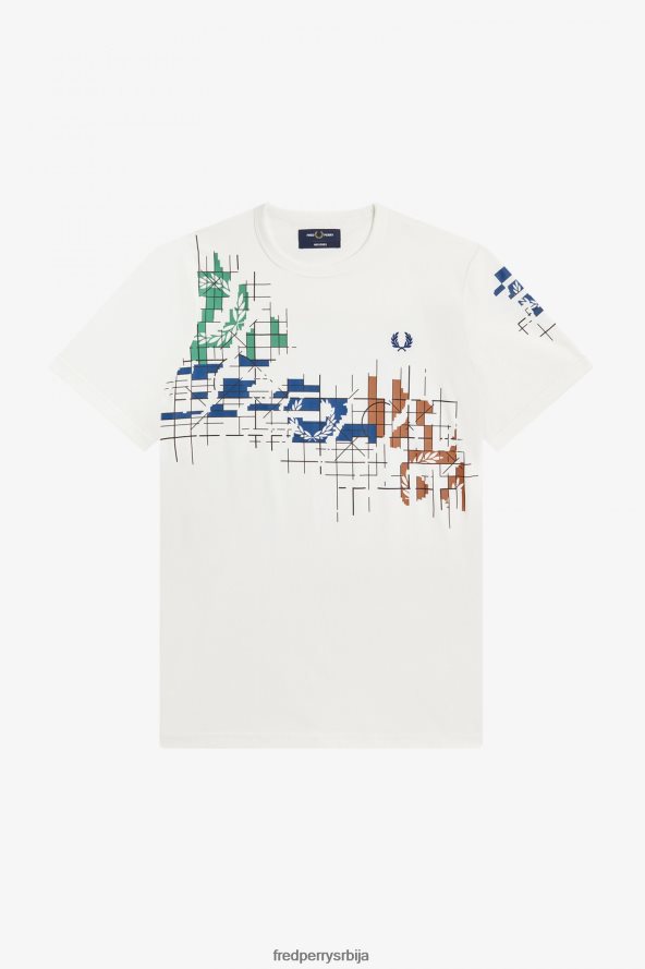 одећу рс Fred Perry мушкарци мајица са мрежастим принтом Снежана 68TD6P487