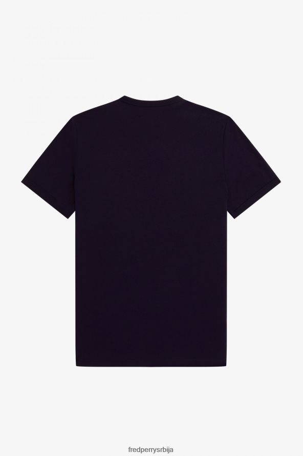 одећу рс Fred Perry мушкарци мајица са глитцх принтом морнарица 68TD6P489