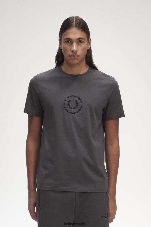 одећу рс Fred Perry мушкарци мајица са брендирањем круга гунметал 68TD6P490
