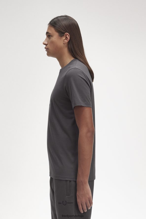 одећу рс Fred Perry мушкарци мајица са брендирањем круга гунметал 68TD6P490