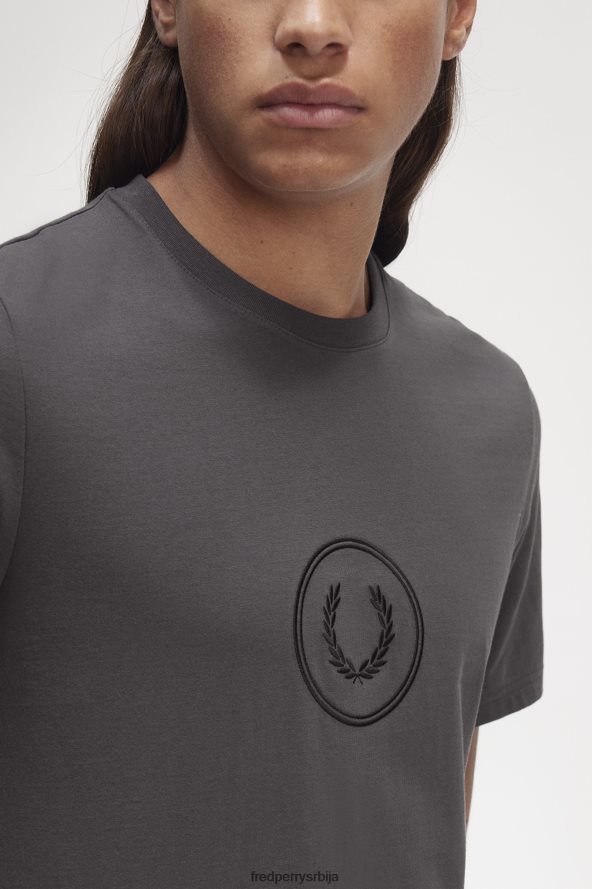 одећу рс Fred Perry мушкарци мајица са брендирањем круга гунметал 68TD6P490
