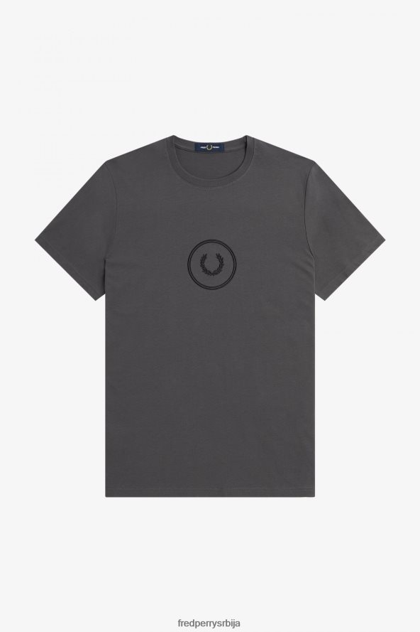 одећу рс Fred Perry мушкарци мајица са брендирањем круга гунметал 68TD6P490