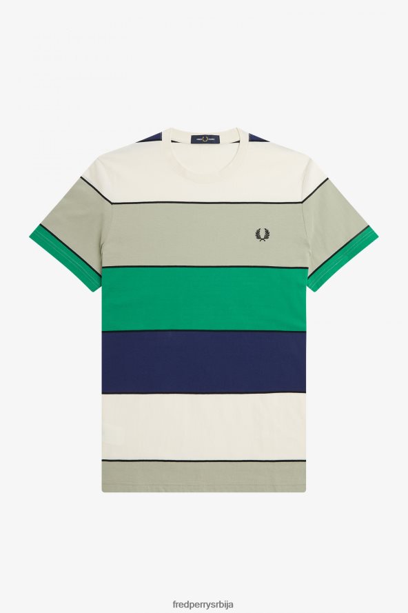 одећу рс Fred Perry мушкарци мајица са смелим пругама морска трава 68TD6P491