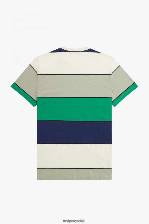 одећу рс Fred Perry мушкарци мајица са смелим пругама морска трава 68TD6P491