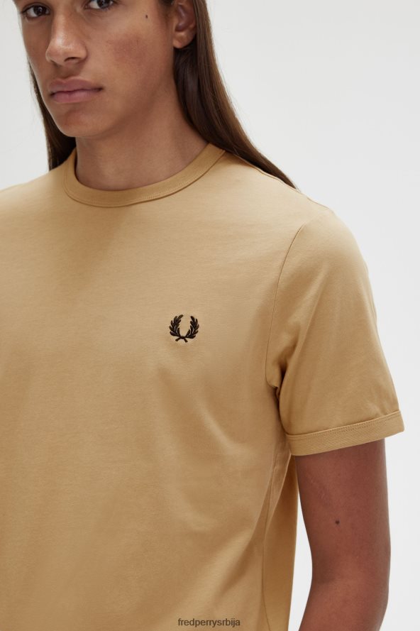 одећу рс Fred Perry мушкарци рингер мајица топли камен 68TD6P493