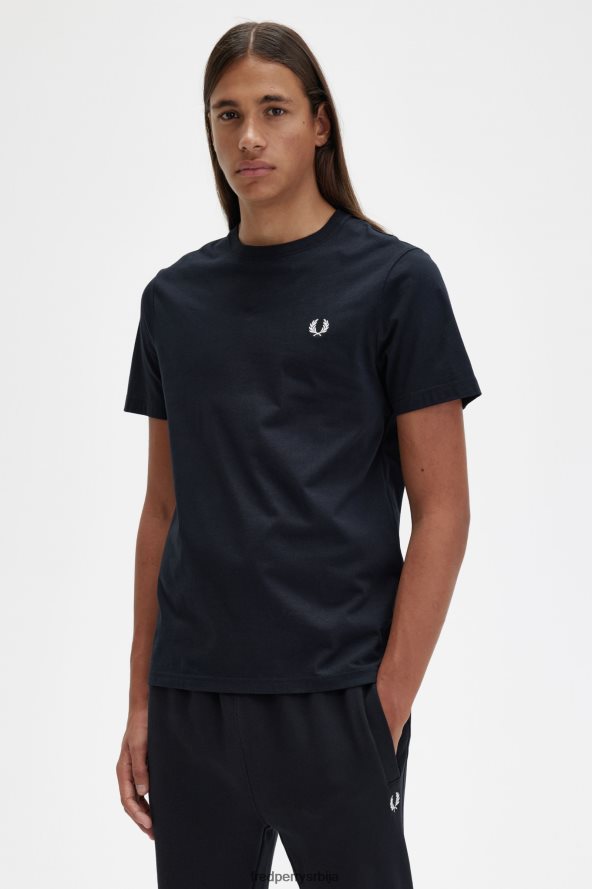 одећу рс Fred Perry мушкарци мајица са великим изрезом црн 68TD6P522