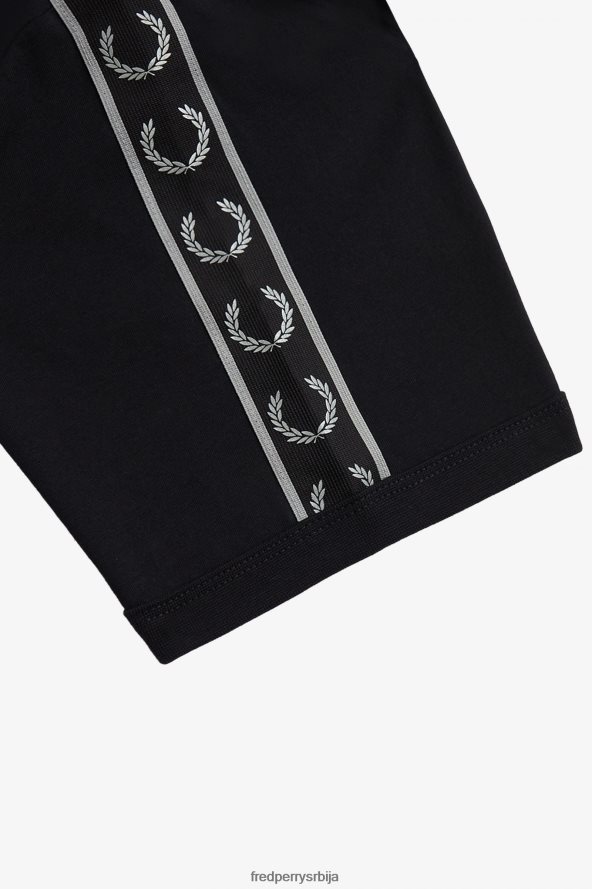 одећу рс Fred Perry мушкарци рингер мајица са рефлектујућим детаљима црна/рефлектујућа 68TD6P525
