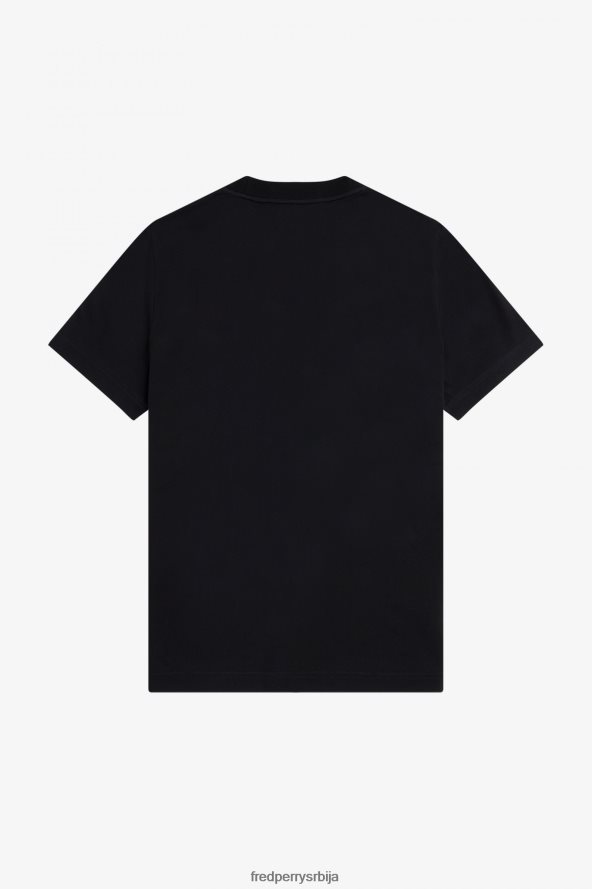 одећу рс Fred Perry мушкарци мајица са графиком соундваве црн 68TD6P534