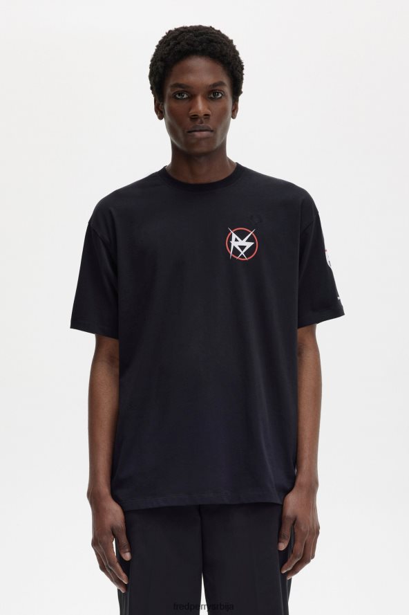 одећу рс Fred Perry мушкарци штампана мајица бео 68TD6P548
