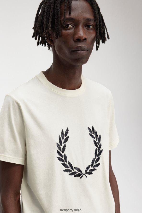 одећу рс Fred Perry мушкарци укрштена мајица ецру 68TD6P554