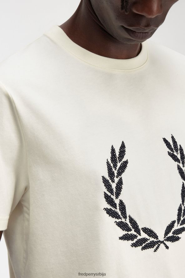 одећу рс Fred Perry мушкарци укрштена мајица ецру 68TD6P554