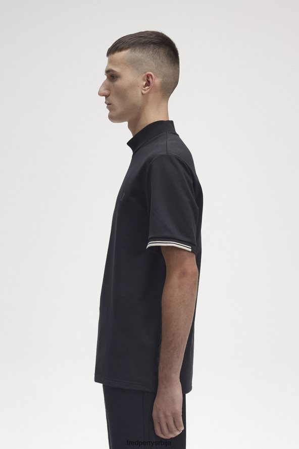 одећу рс Fred Perry мушкарци горњи део са високим вратом црн 68TD6P561