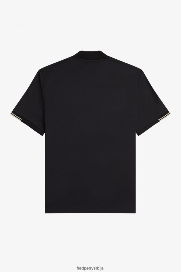 одећу рс Fred Perry мушкарци горњи део са високим вратом црн 68TD6P561