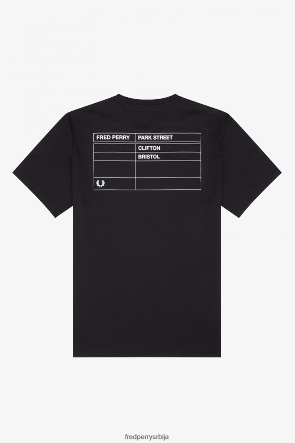 одећу рс Fred Perry мушкарци бристол рингер мајица црн 68TD6P591