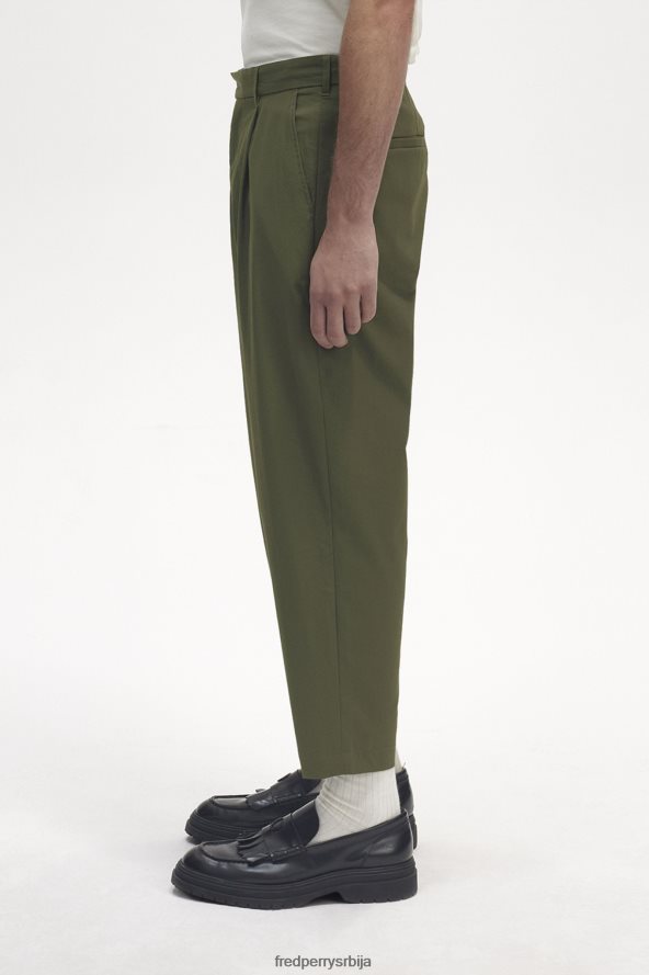 одећу рс Fred Perry мушкарци сужене панталоне једнолично зелено 68TD6P48
