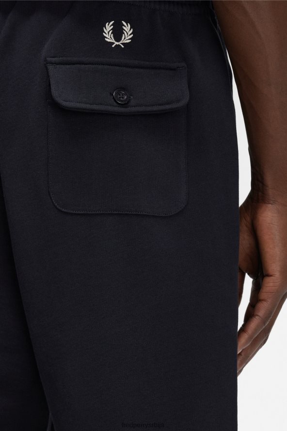 одећу рс Fred Perry мушкарци панталоне са џепним детаљима црн 68TD6P55