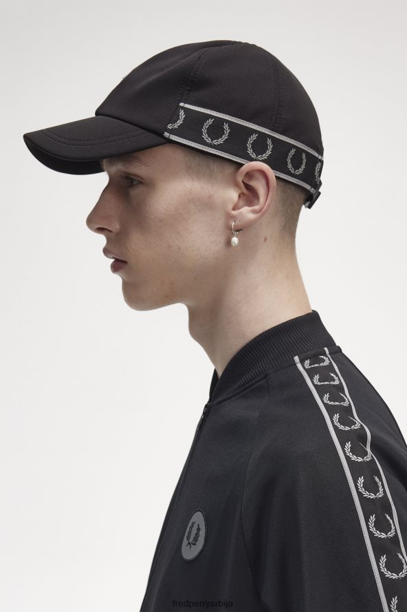 одећу рс Fred Perry мушкарци рефлектујућа јакна са овратником црн 68TD6P16