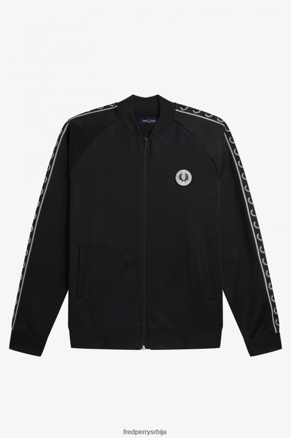 одећу рс Fred Perry мушкарци рефлектујућа јакна са овратником црн 68TD6P16