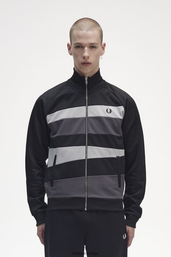 одећу рс Fred Perry мушкарци јакна са контрастним панелом црн 68TD6P19 одећу рс Fred Perry мушкарци јакна са контрастним панелом црн 68TD6P19