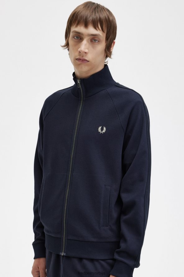 одећу рс Fred Perry мушкарци јакна од плетене траке морнарица 68TD6P1